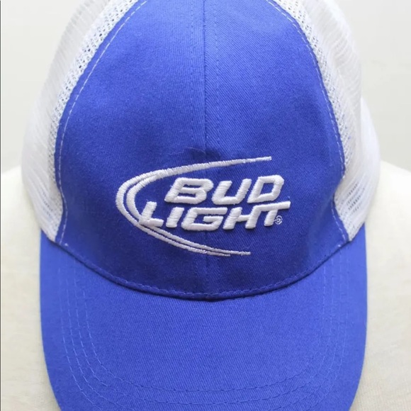 Bud Light Truckers Cap Men Cotton Blend One Size Beer Collectible - Picture 2 of 5